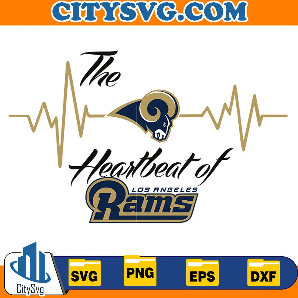 The heatbeat of Los Angeles Rams Svg CitySvg