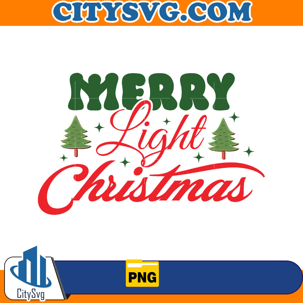 Merry Light Christmas Png CitySvg