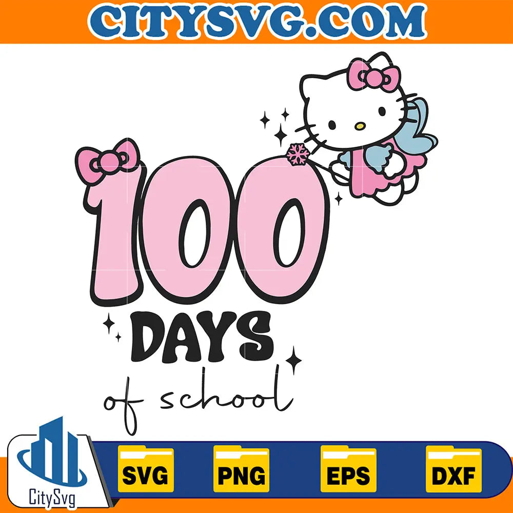 100DaysOfSchoolKawaiiKittySvg