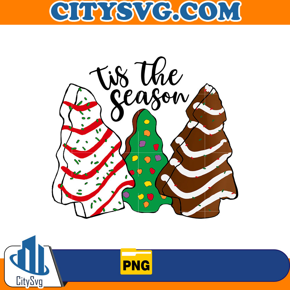 Tis the season Christmas Tree Cake Png CitySvg