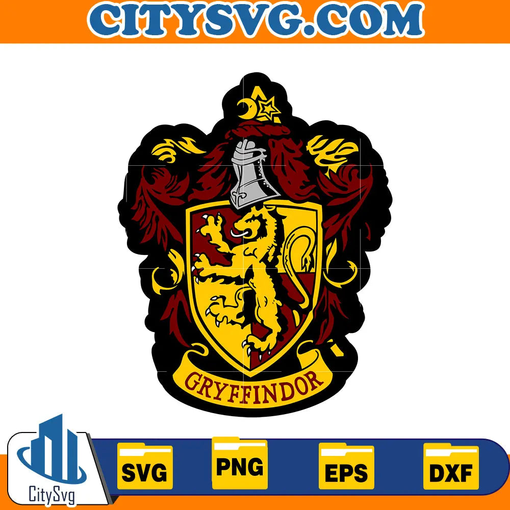 Chibi cute logo Gryffindor svg