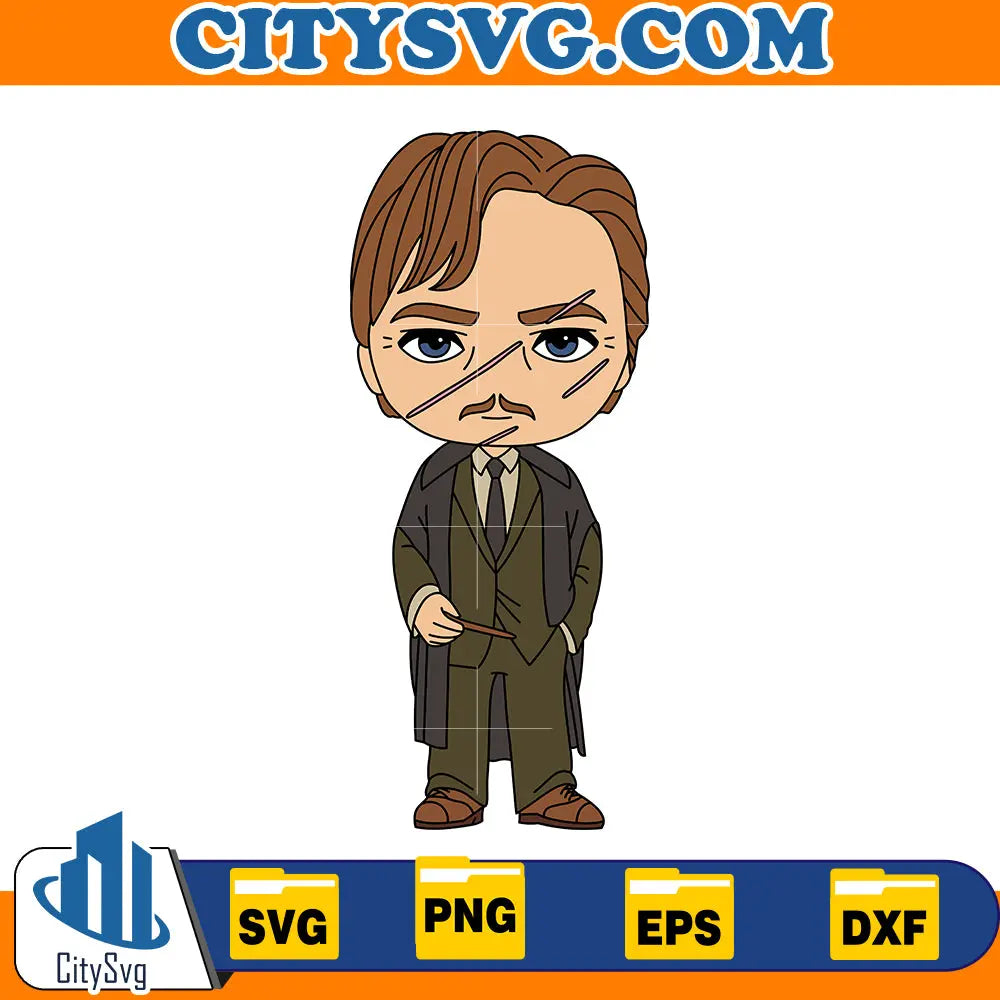 Chibi cute Remus Lupin svg