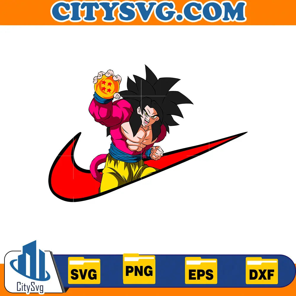 Nike Super Saiyan 4 Goku Svg CitySvg