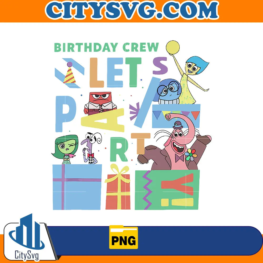Birthday crew lets party png CitySvg