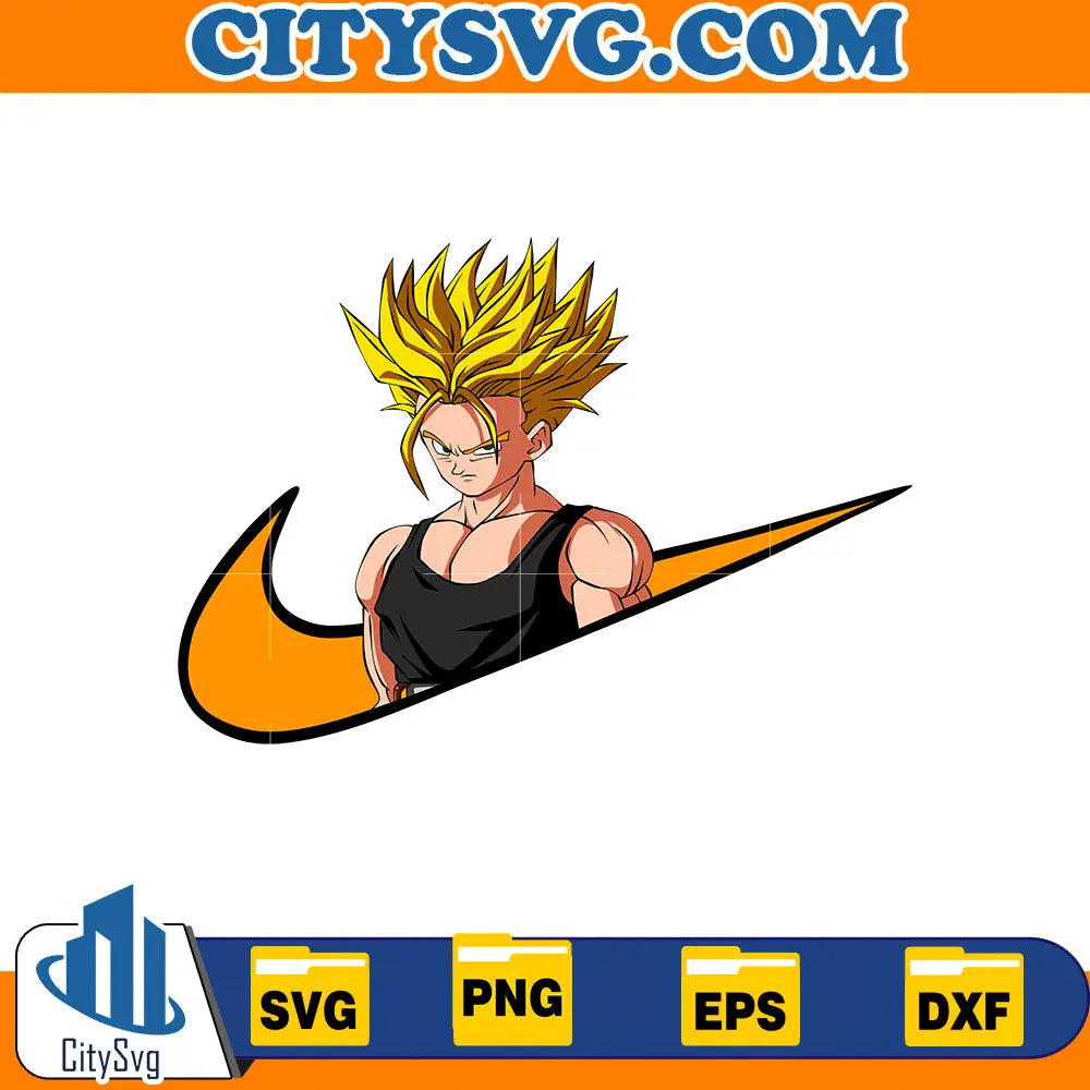 Trunks Super Saiyan Nike Svg CitySvg