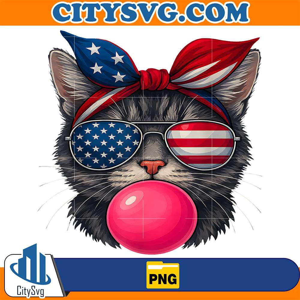 4th-Of-July-Cat-Bubblegum-Patriotic-Cat-Sunglasses-Png