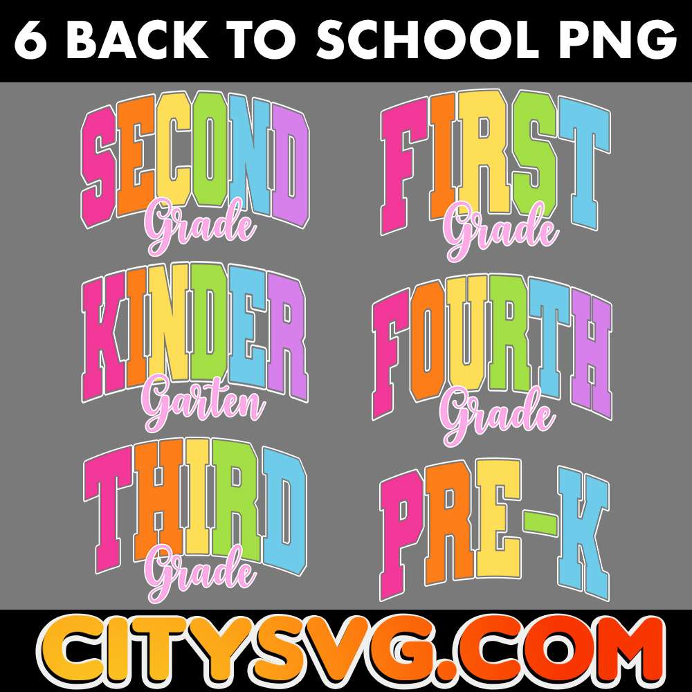6 File Back To School Bundle Png CitySvg