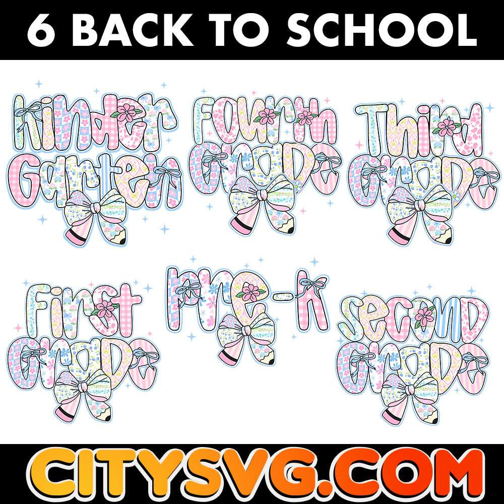 6-File-Preppy-Back-To-School-Png-Bundle-Coquette-Pencilbow-Grades-Kindergarten-Pre-K-1st-2d-3d-4th-5th-6th-7th-8th-Doodle-Hand-Drawn-Teacher-Png
