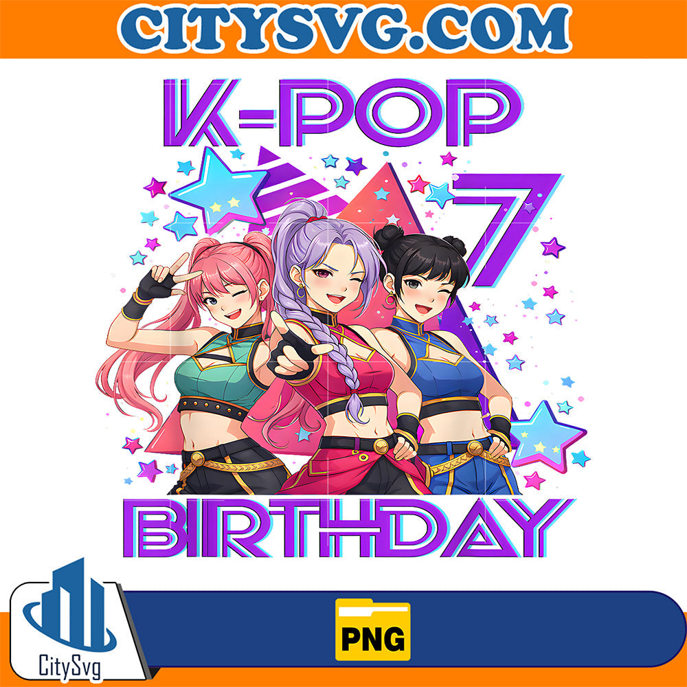 7-Years-Old-Birthday-K-Pop-7th-Birthday-Girls-K-Pop-Png