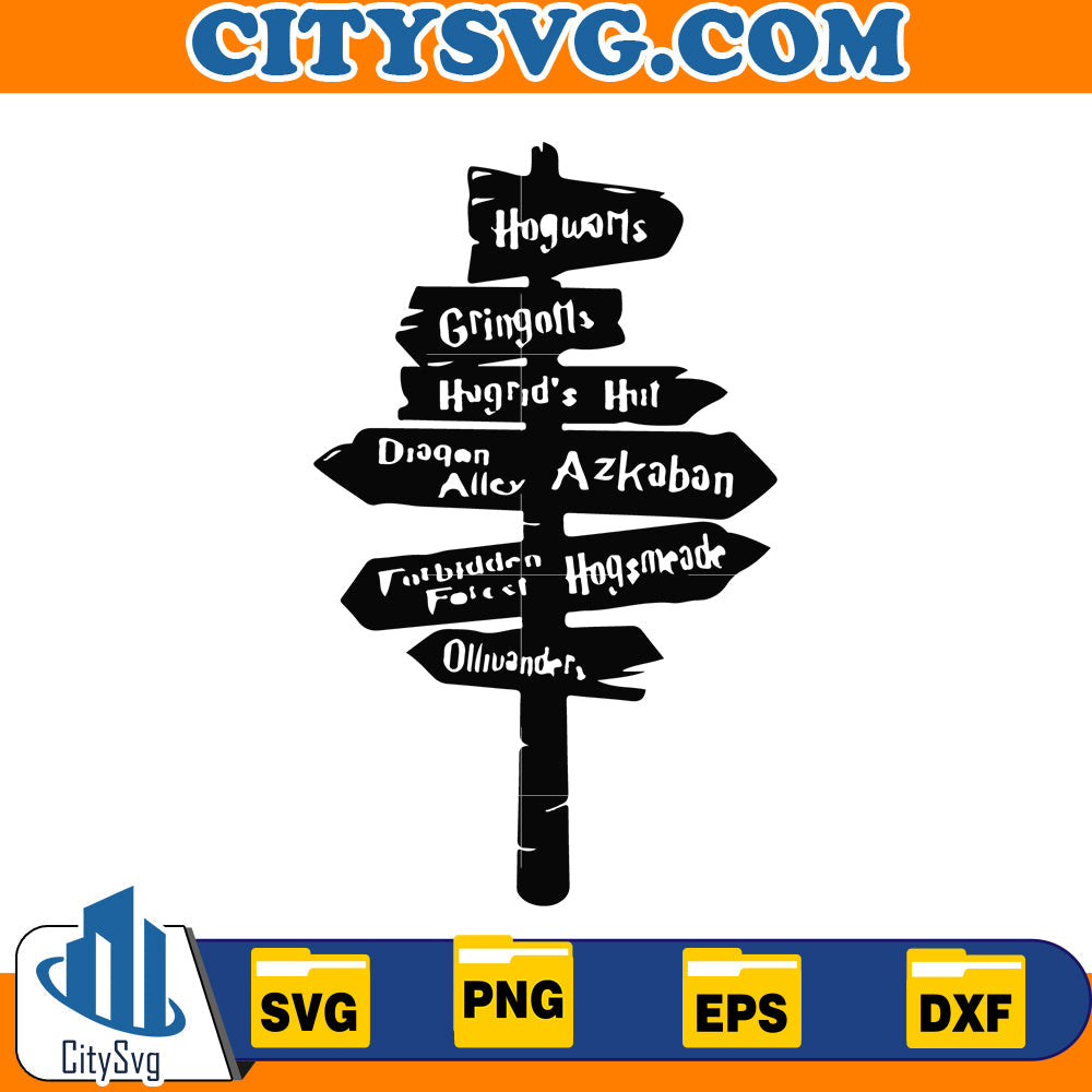 HP Road Sign Svg CitySvg