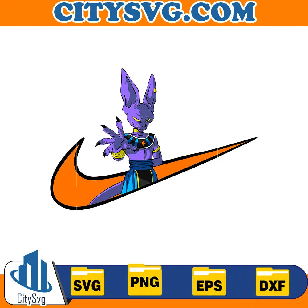Beerus Dragon ball Super Nike Svg CitySvg