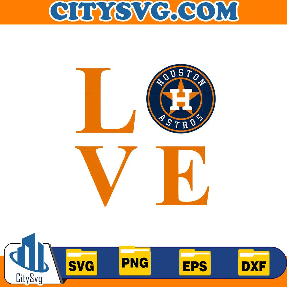 Love Houston astros svg, Baseball Svg CitySvg