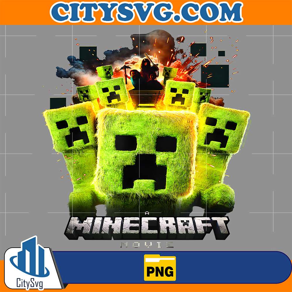 A-Minecraft-Movie-Group-Of-Creepers-Surrounding-The-Gang-Png