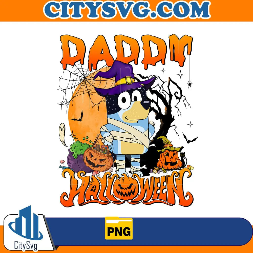 Daddy Bluey halloween Png CitySvg