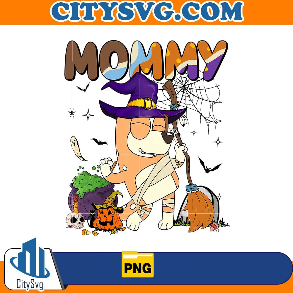 Mommy Witch Bluey Halloween Png CitySvg