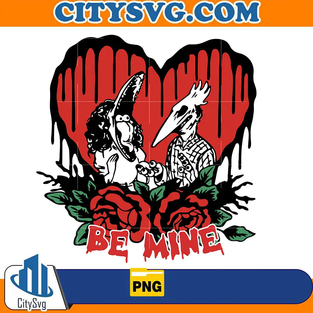 AdamAndBarbaraBeMineBeetleJuiceValentinePng