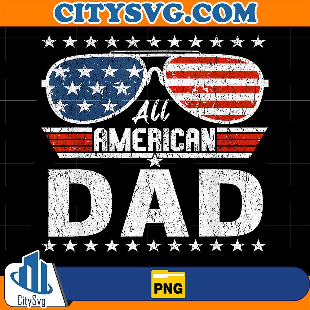 All-American-Dad-4th-Of-July-Sunglasses-Png