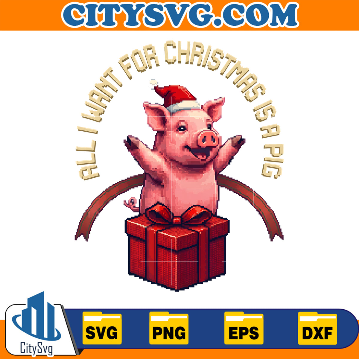 All-I-Want-For-Christmas-Is-A-Pig-Ugly-Sweater-Svg