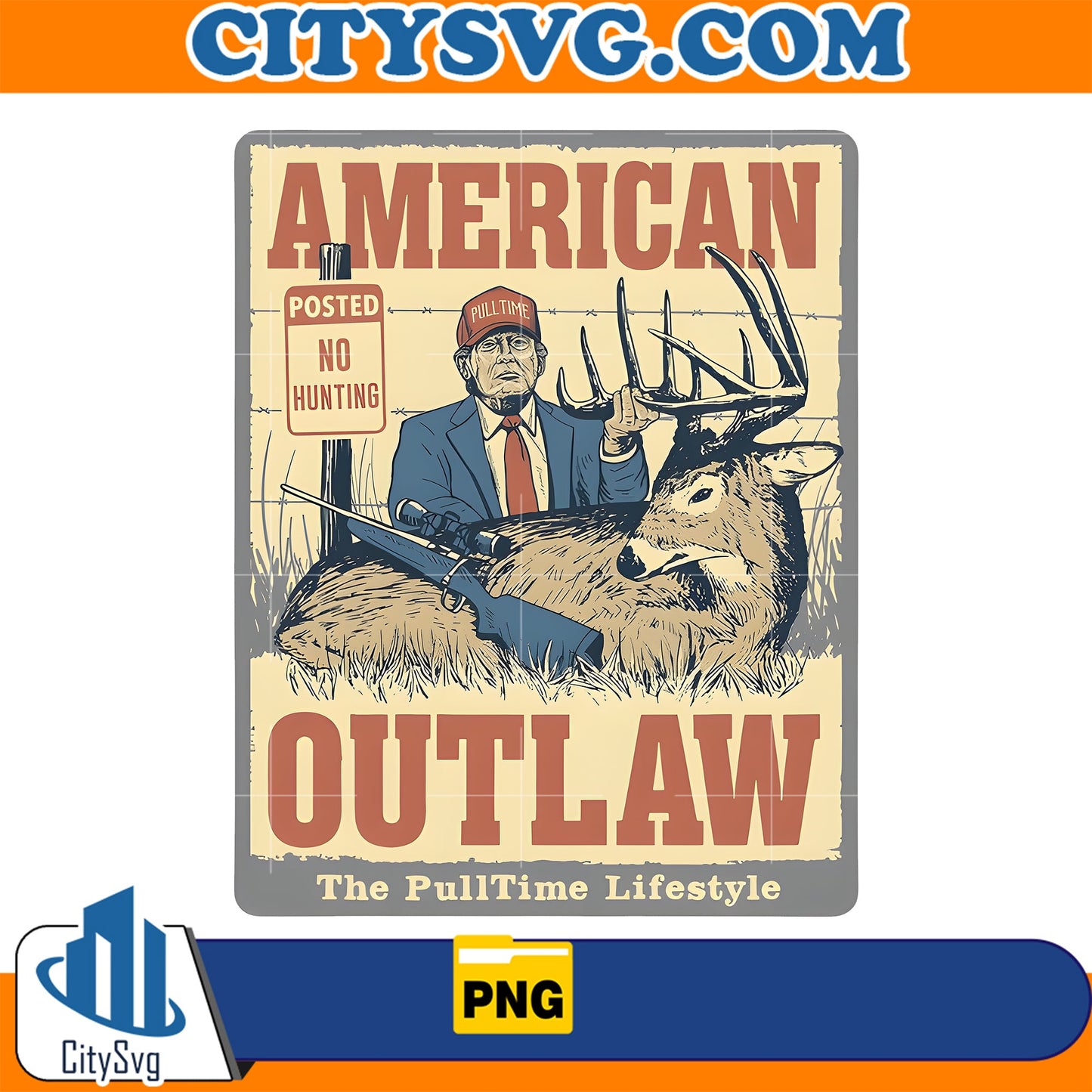 American Outlaw Trump Png CitySvg