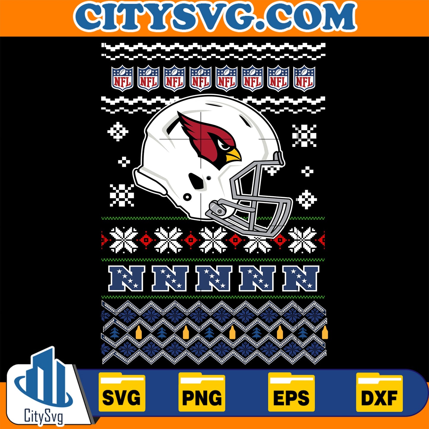 Arizona Cardinals Christmas Svg CitySvg