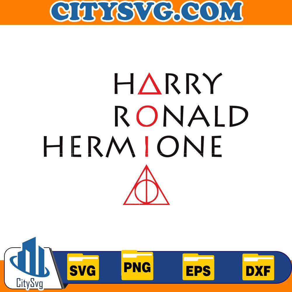 Harry Ronald Hermione Svg CitySvg