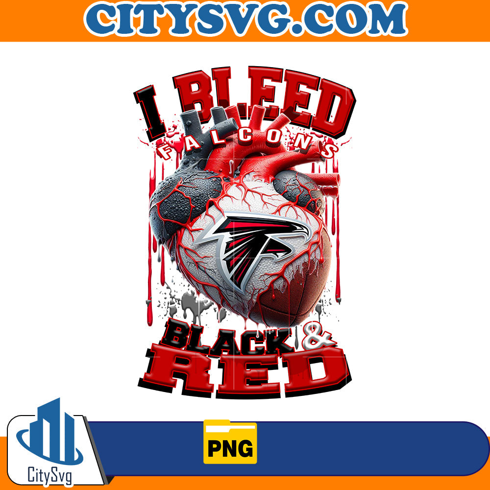 I bleed black Red Falcons Png CitySvg