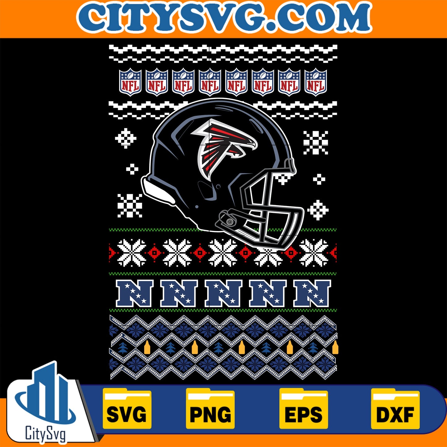 Atlanta Falcons Christmas Svg CitySvg