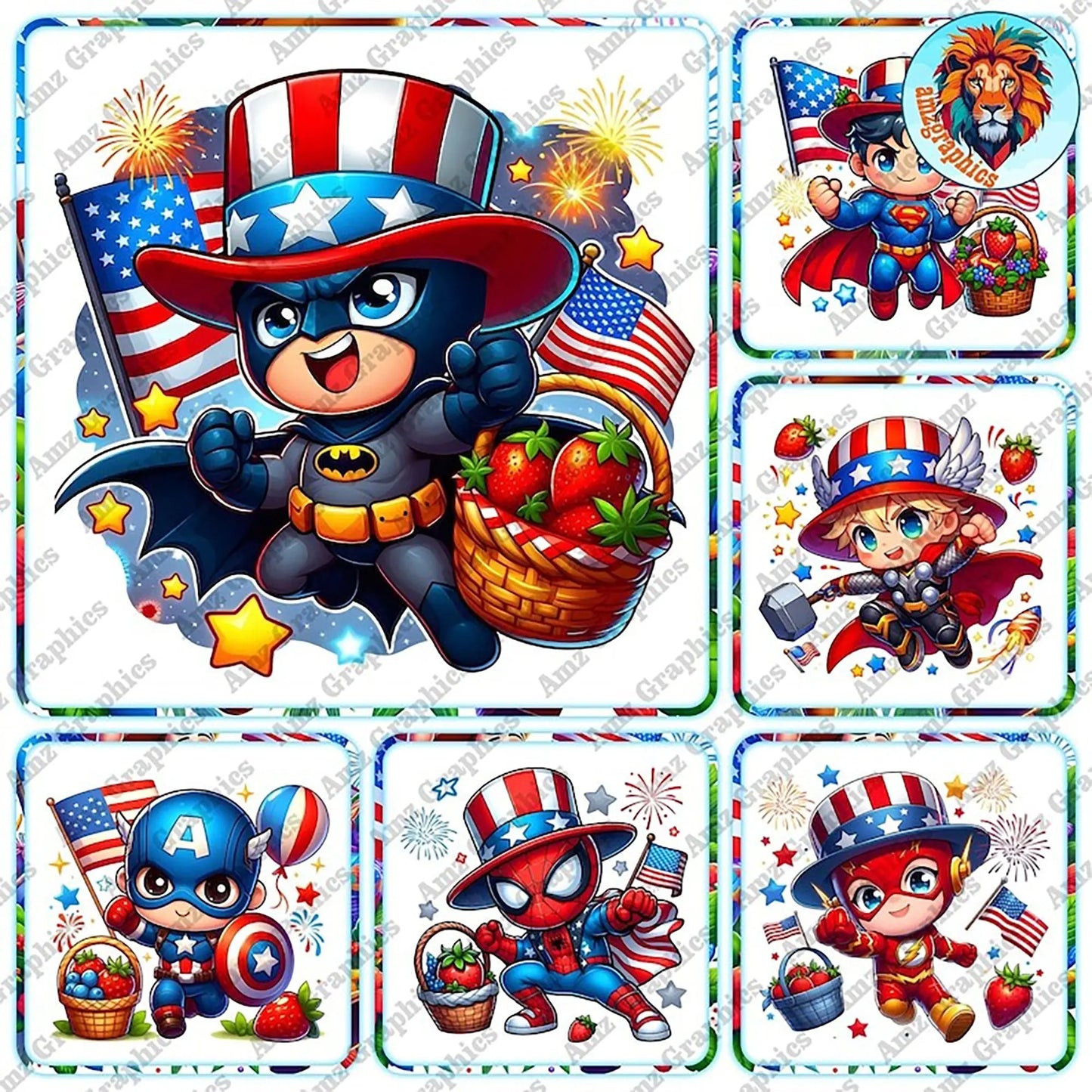 Baby Superhero 4th Of July Bundle