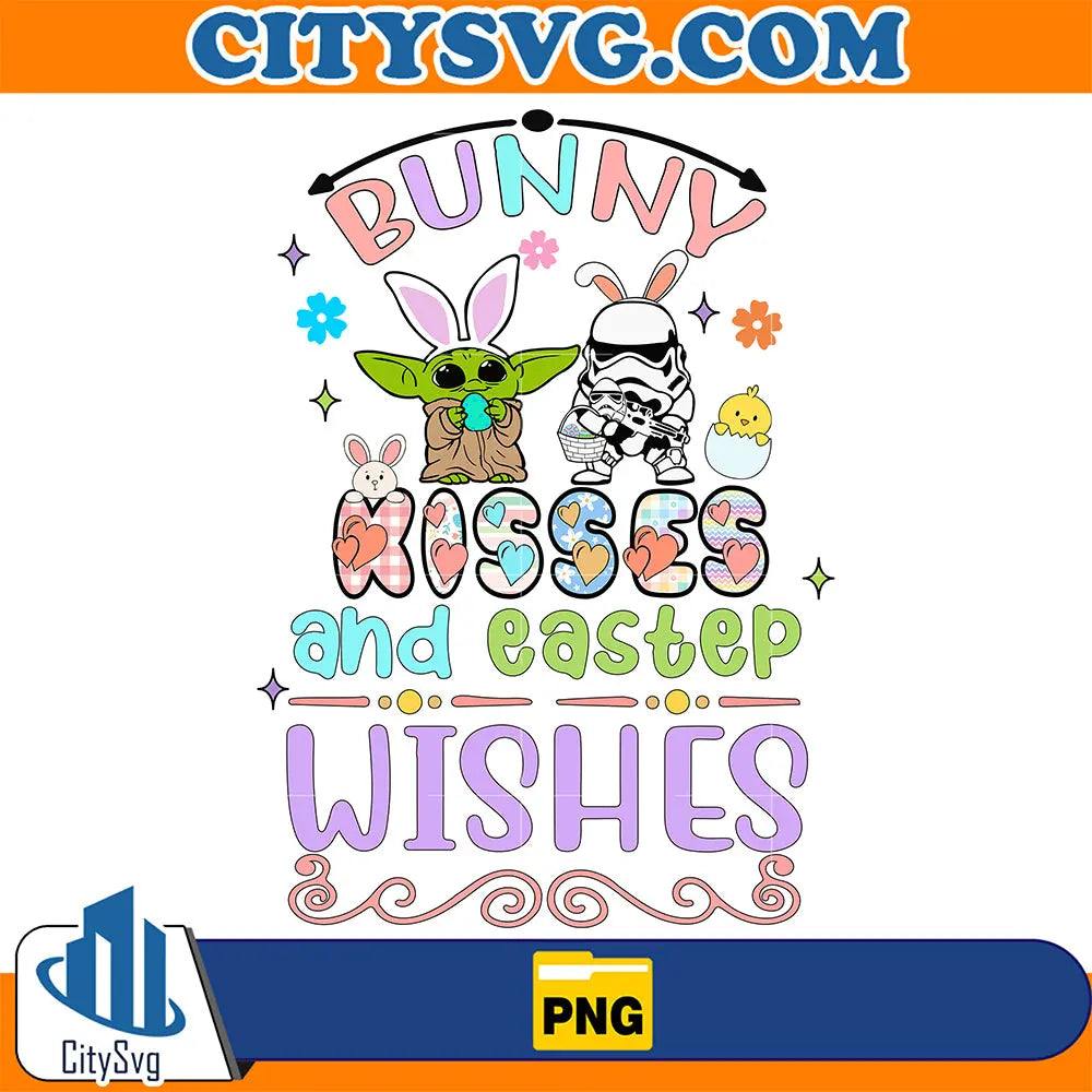 BabyYodaBunnyKissesAndEasterWishesPng