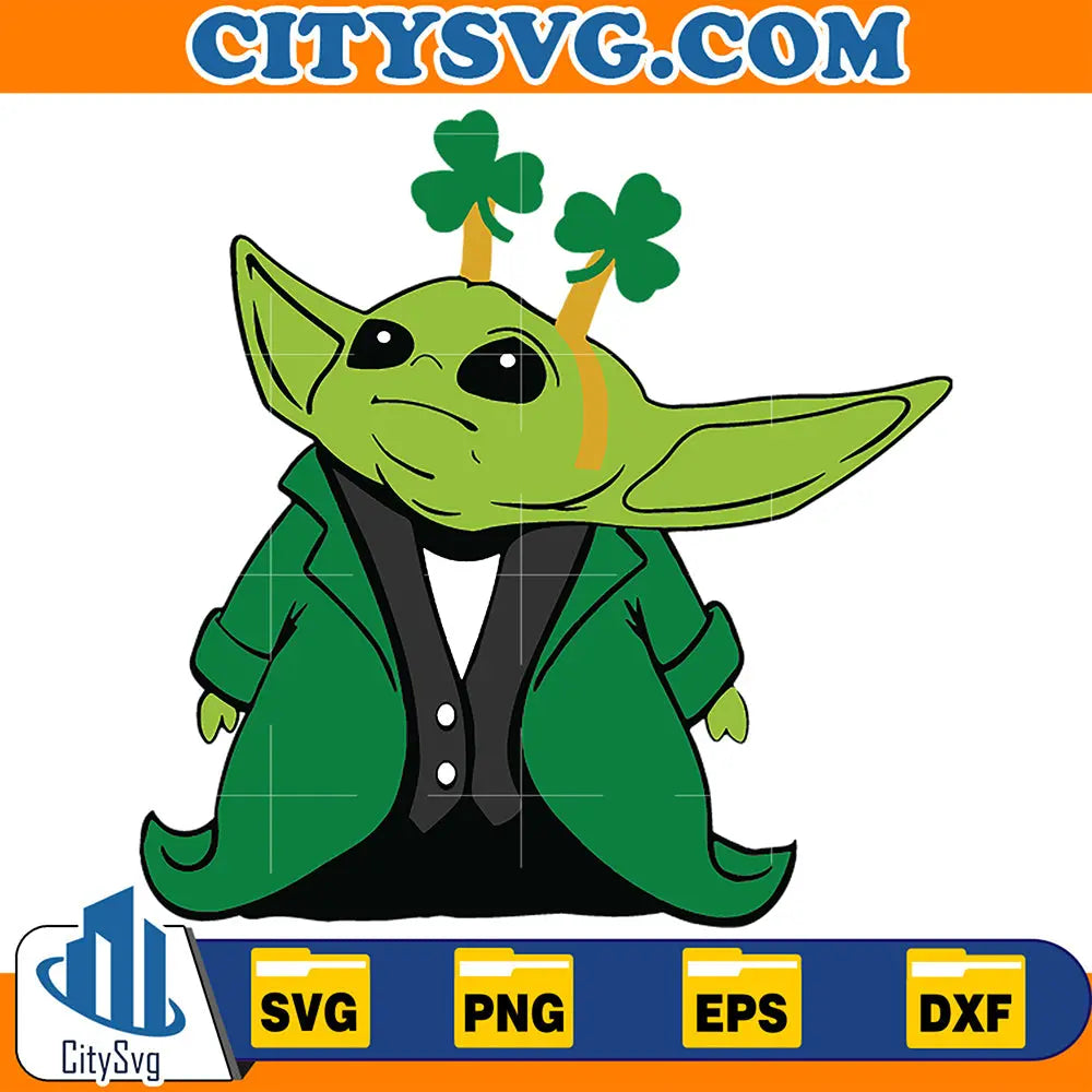 BabyYodaStPatricksDaySvg