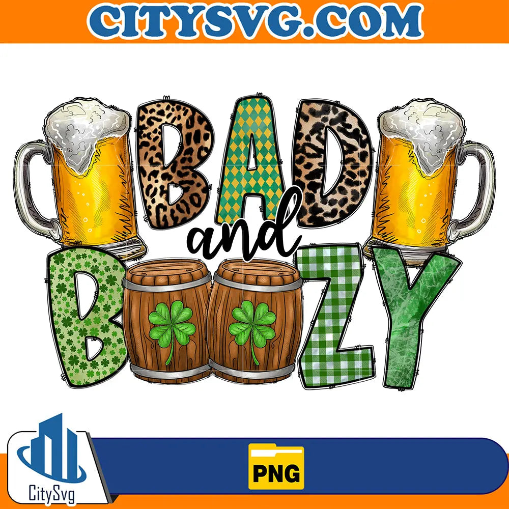 BadBoozyStPatricksDaySublimationPng