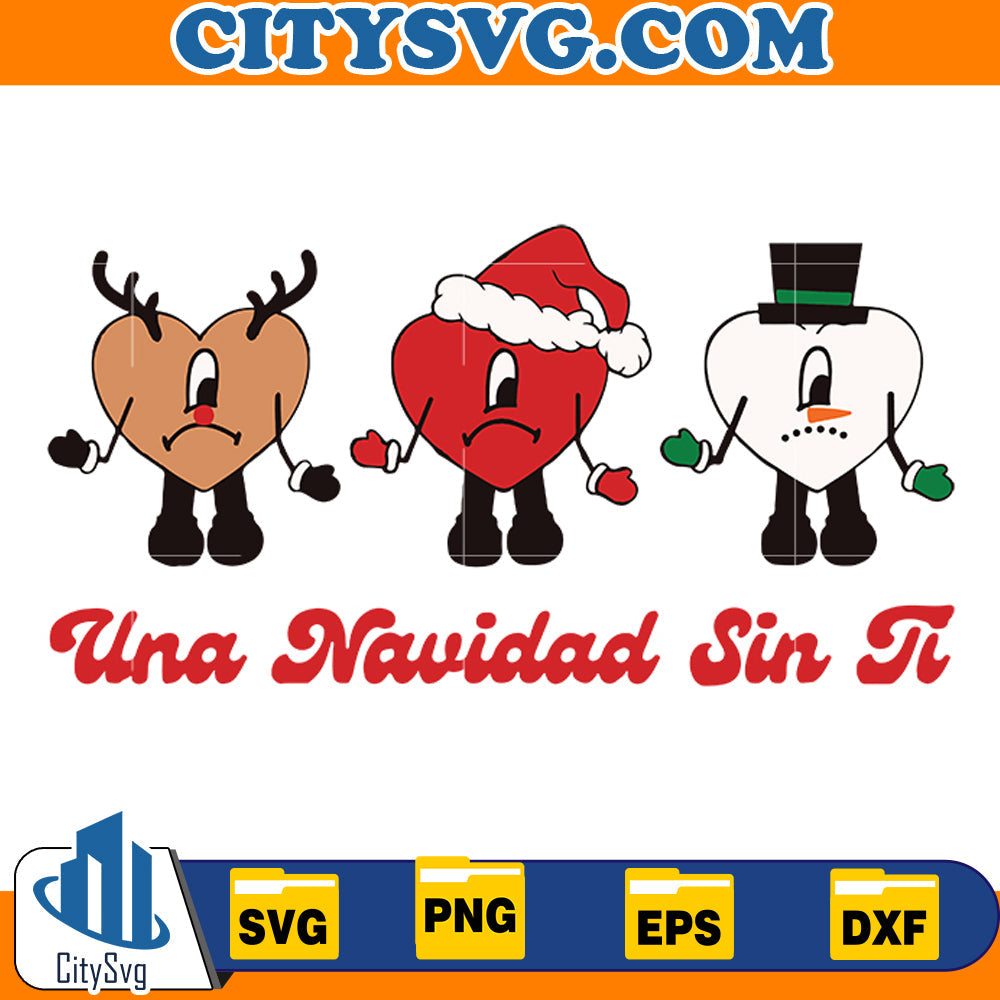 Una Navidad Sin ti Christmas Svg CitySvg
