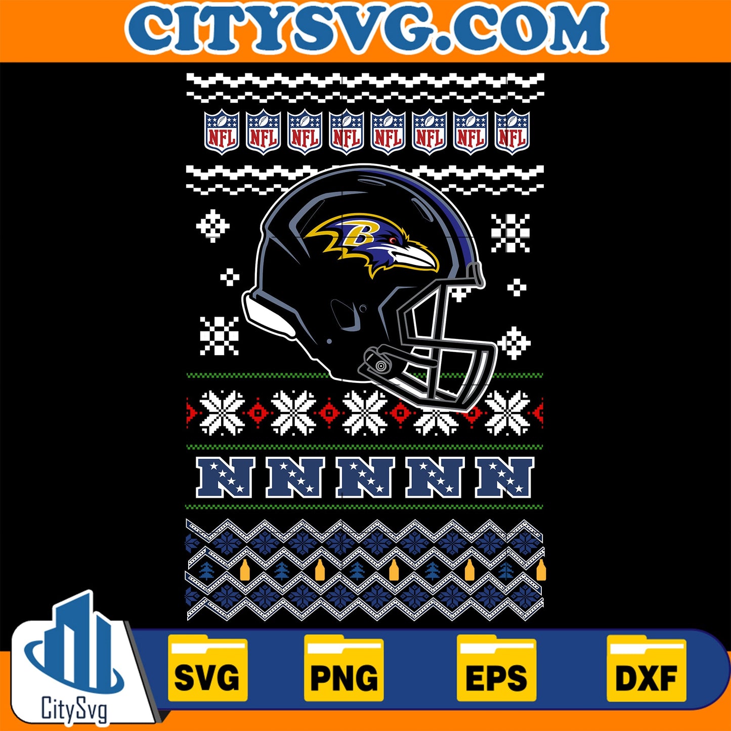 Baltimore Ravens Christmas Svg CitySvg
