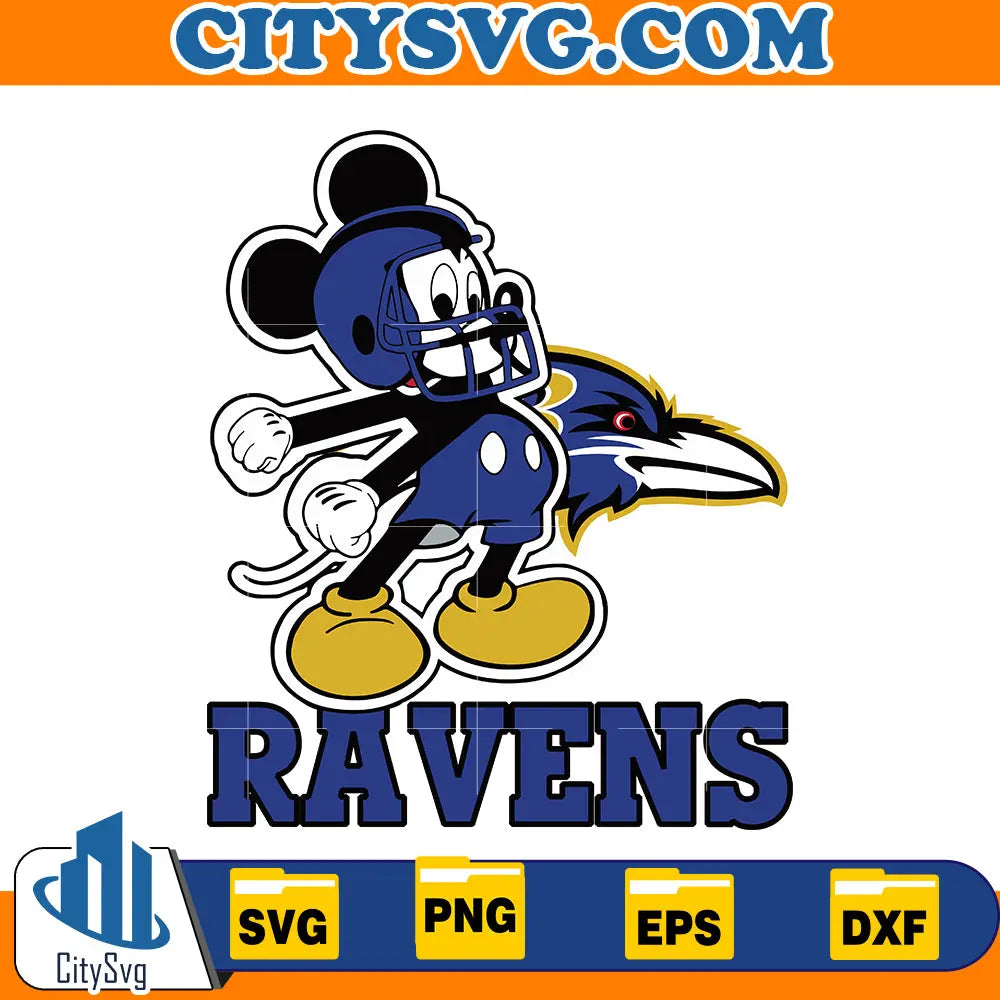 Mickey Baltimore Ravens svg CitySvg