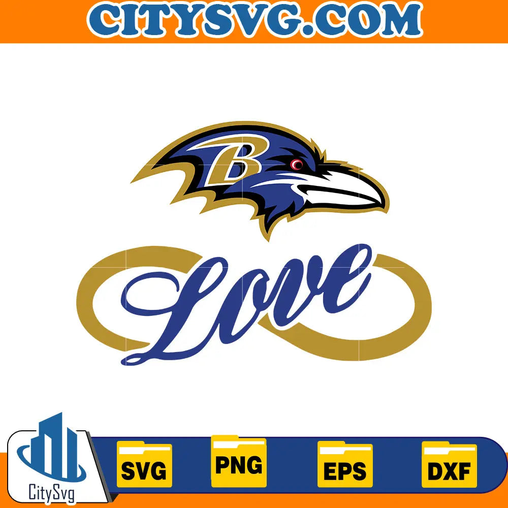 Love Baltimore Ravens svg CitySvg