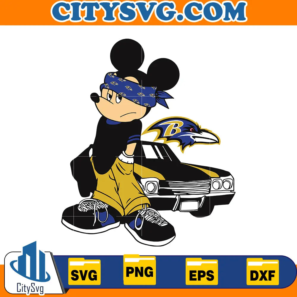 Baltimore Ravens Gangster mickey Svg CitySvg