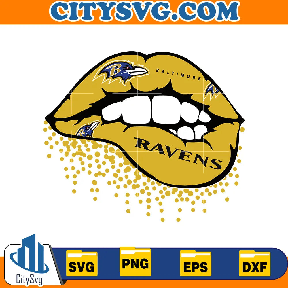 Lips Baltimore Ravens svg CitySvg