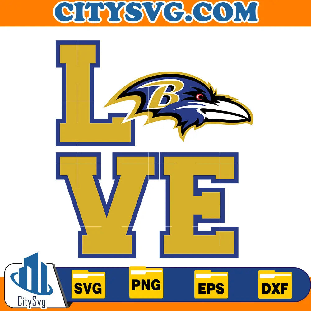 Love Baltimore Ravens svg CitySvg