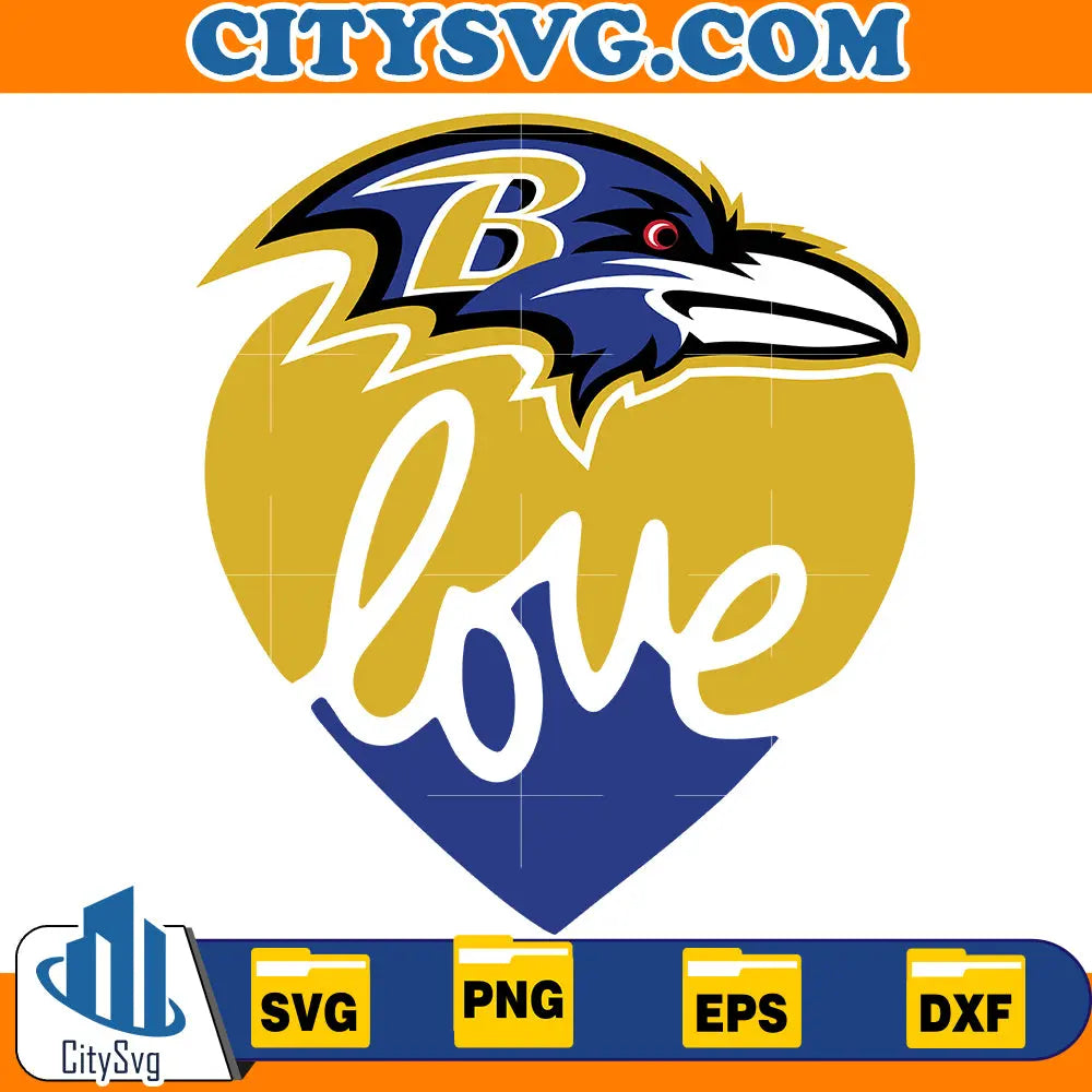 Love Baltimore Ravens svG CitySvg