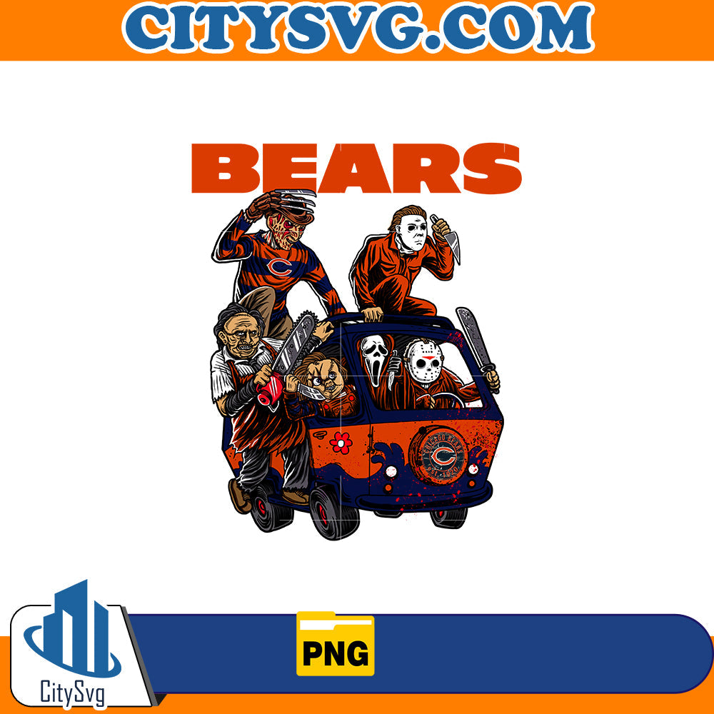 Bears Chicago American Football Horror Killer Team Halloween Png CitySvg