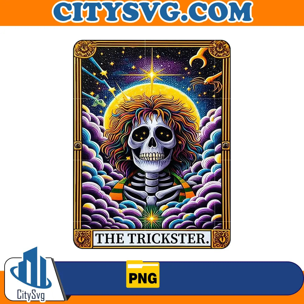 Horror tarot card Beetlejuice The Trickster Png CitySvg