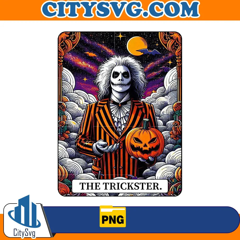 Horror tarot card Beetlejuice The Trickster Png CitySvg