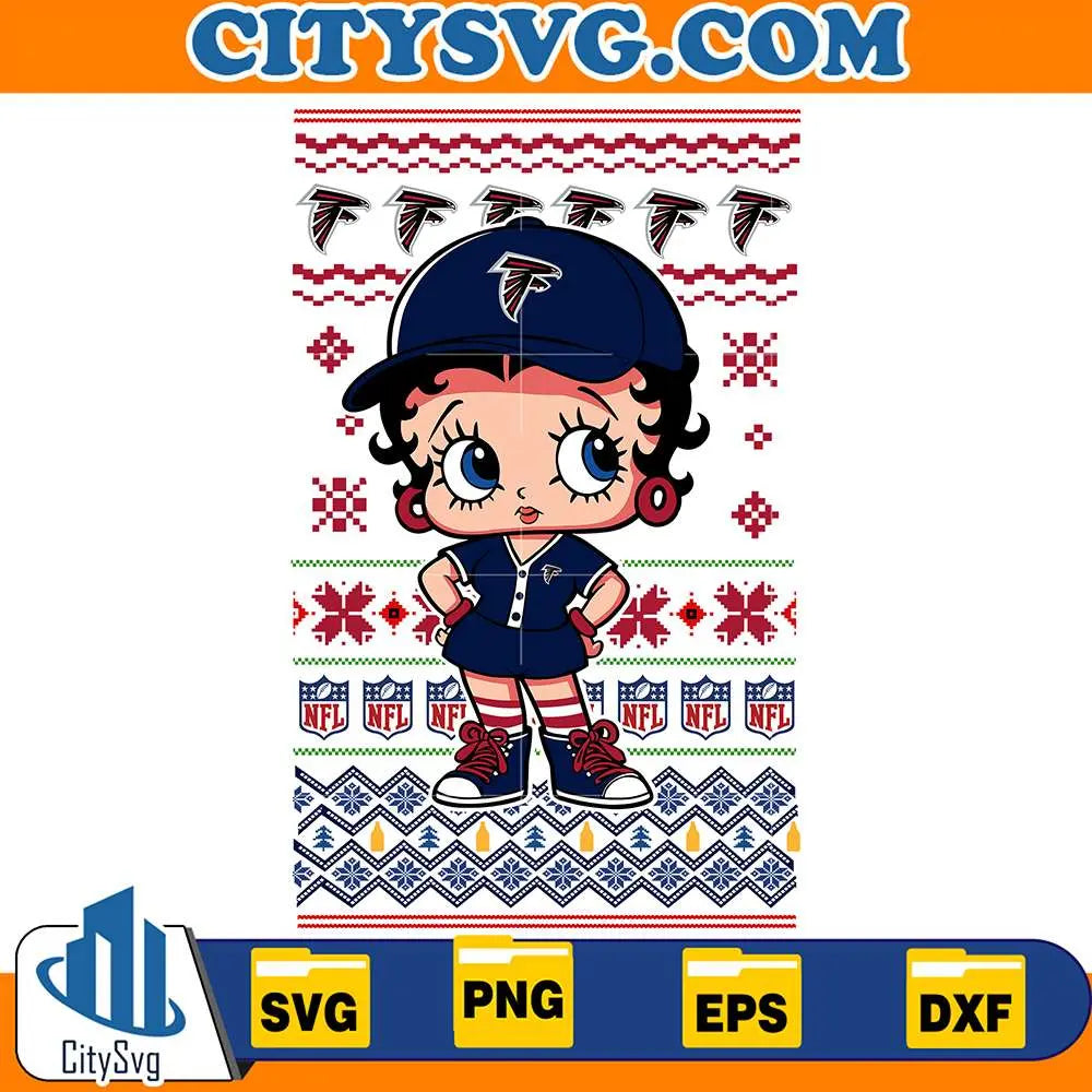 BettyBoopAtlantaFalconsNFLUglyChristmasSvg