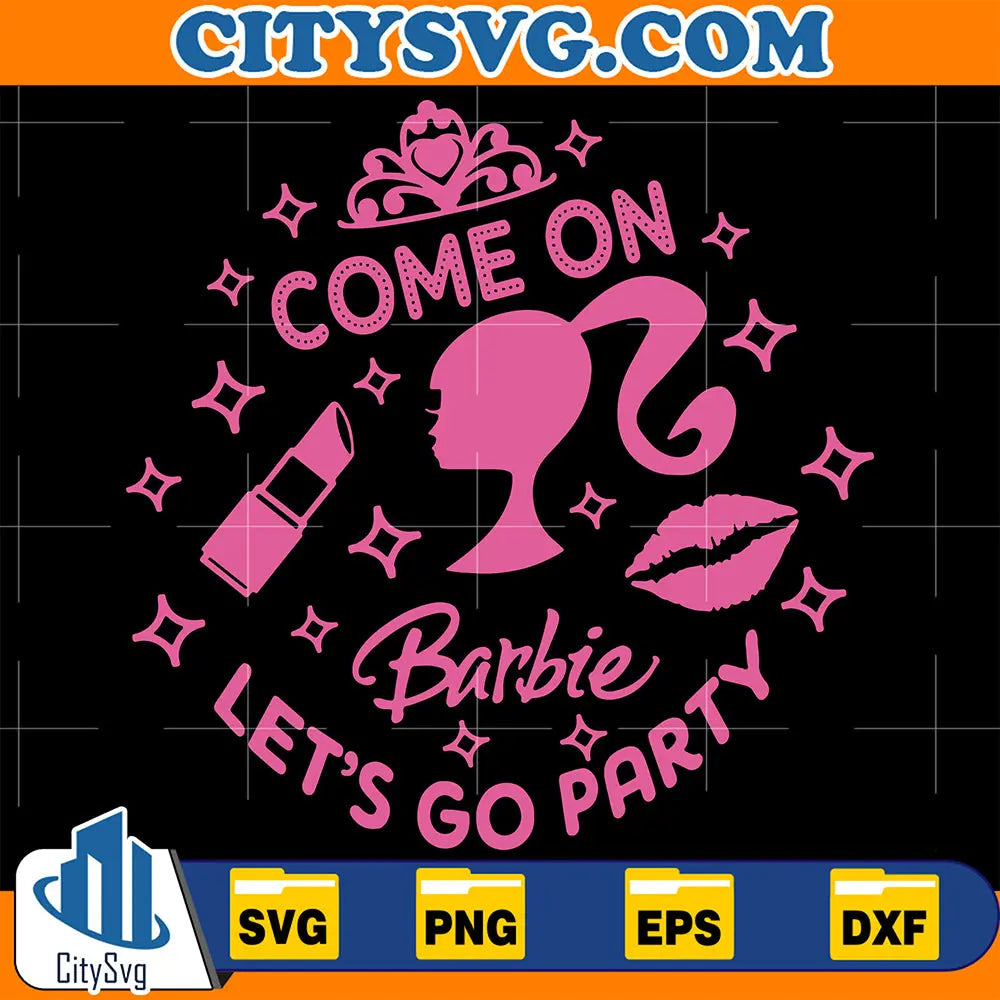 BirthdayBarbieGirlComeOnBarbieLet_sGoPartySvg_5