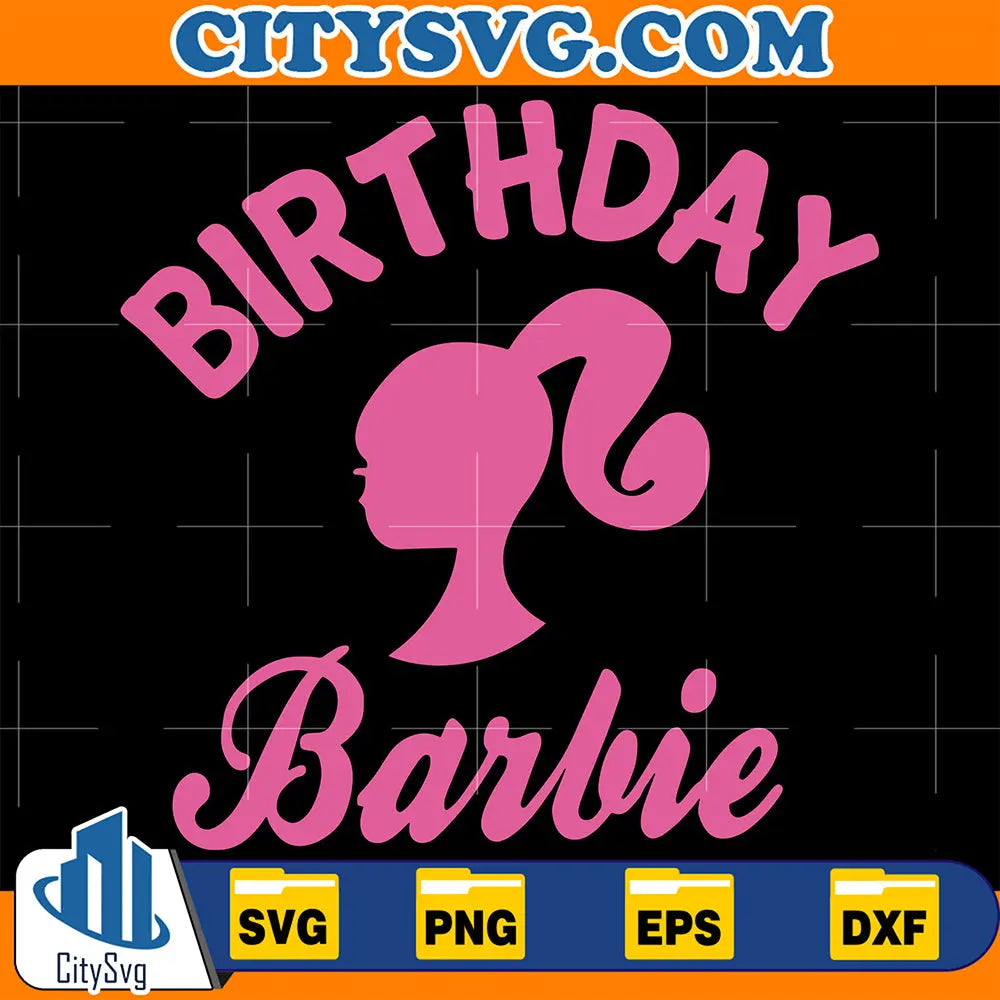BirthdayBarbieGirlSvg