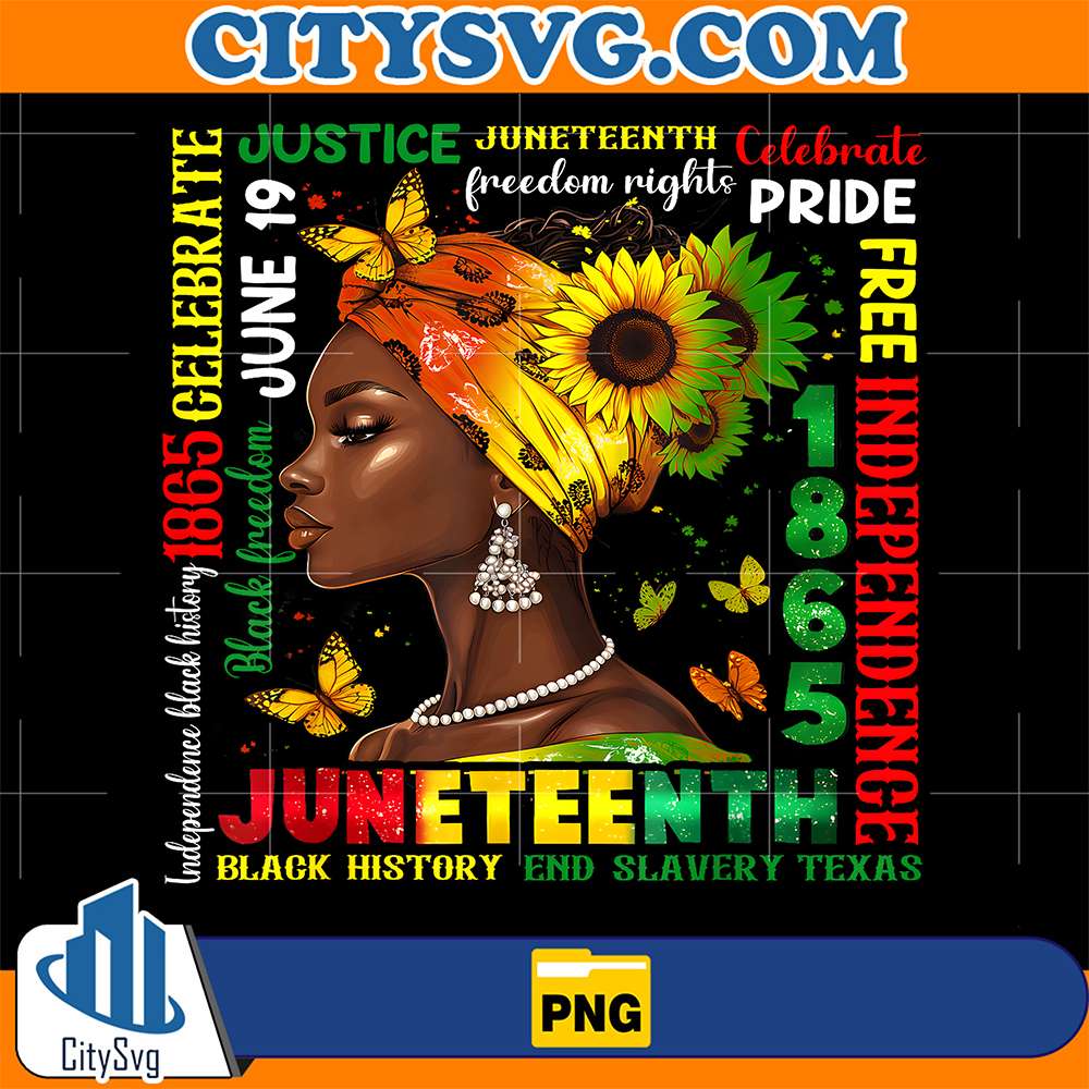 Black-Women-Juneteenth-1865-Celebrate-Black-History-Pride-Png