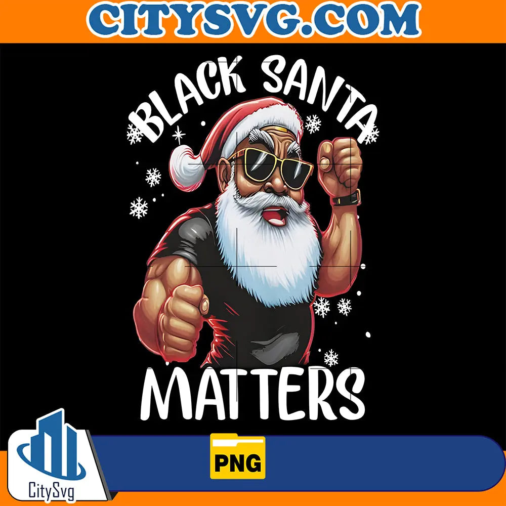 BlackSantaMattersAfricanAmericanSantaClausChristmasaPng