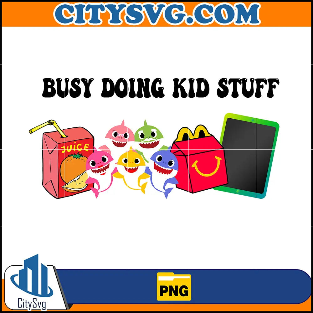 Blue Busy Doing Mom Stuff PNG, Baby Shark Png, Blue Family PNG