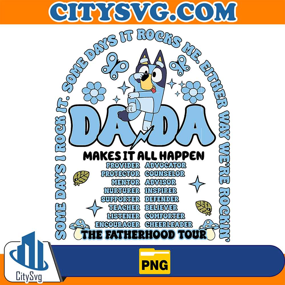 Bluey-Dada-The-Fatherhood-Tour-Png