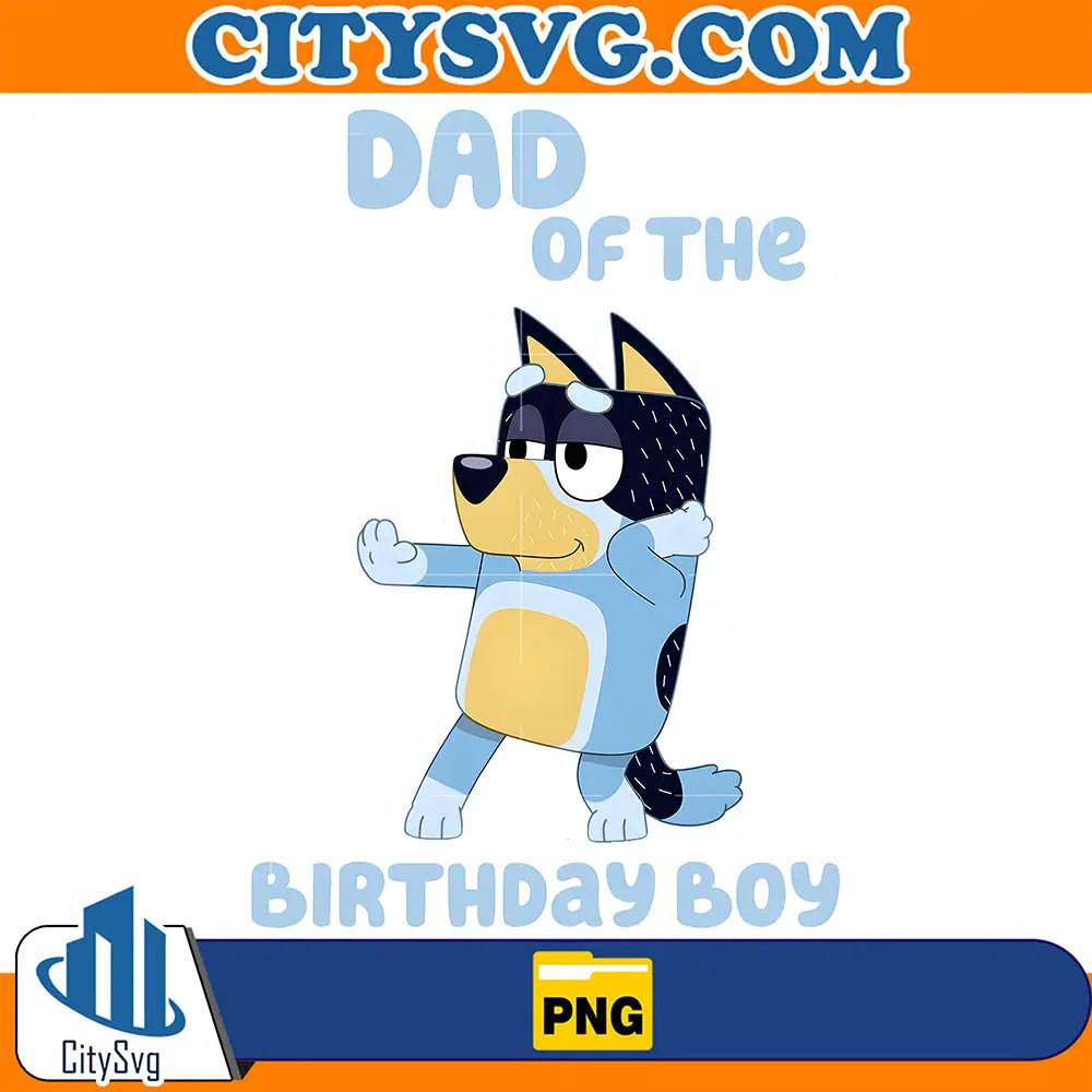 BlueyDadOfTheBirthdayBoyPng